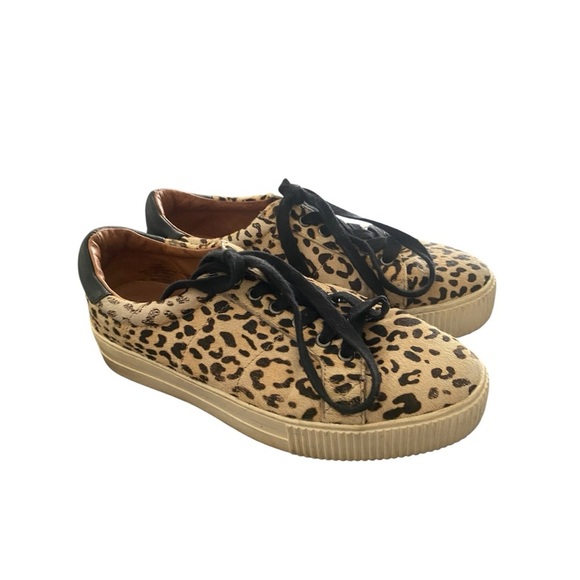 Halogen 'Bethany' Genuine Calf Hair Cheetah Platform Sneakers I Size:9.5M - Picture 3 of 8